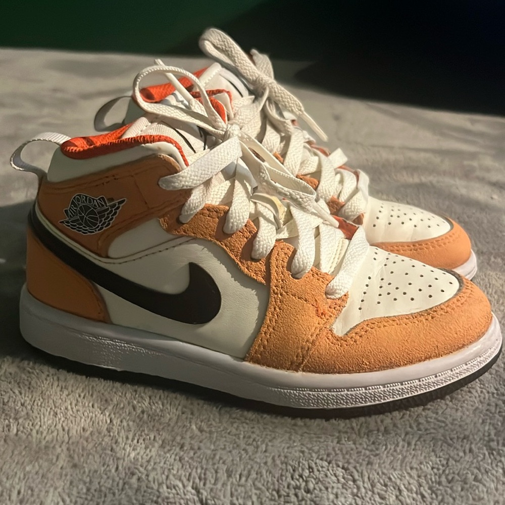 Air Jordan 1 Mid SE TD 'Orange Suede' toddlers